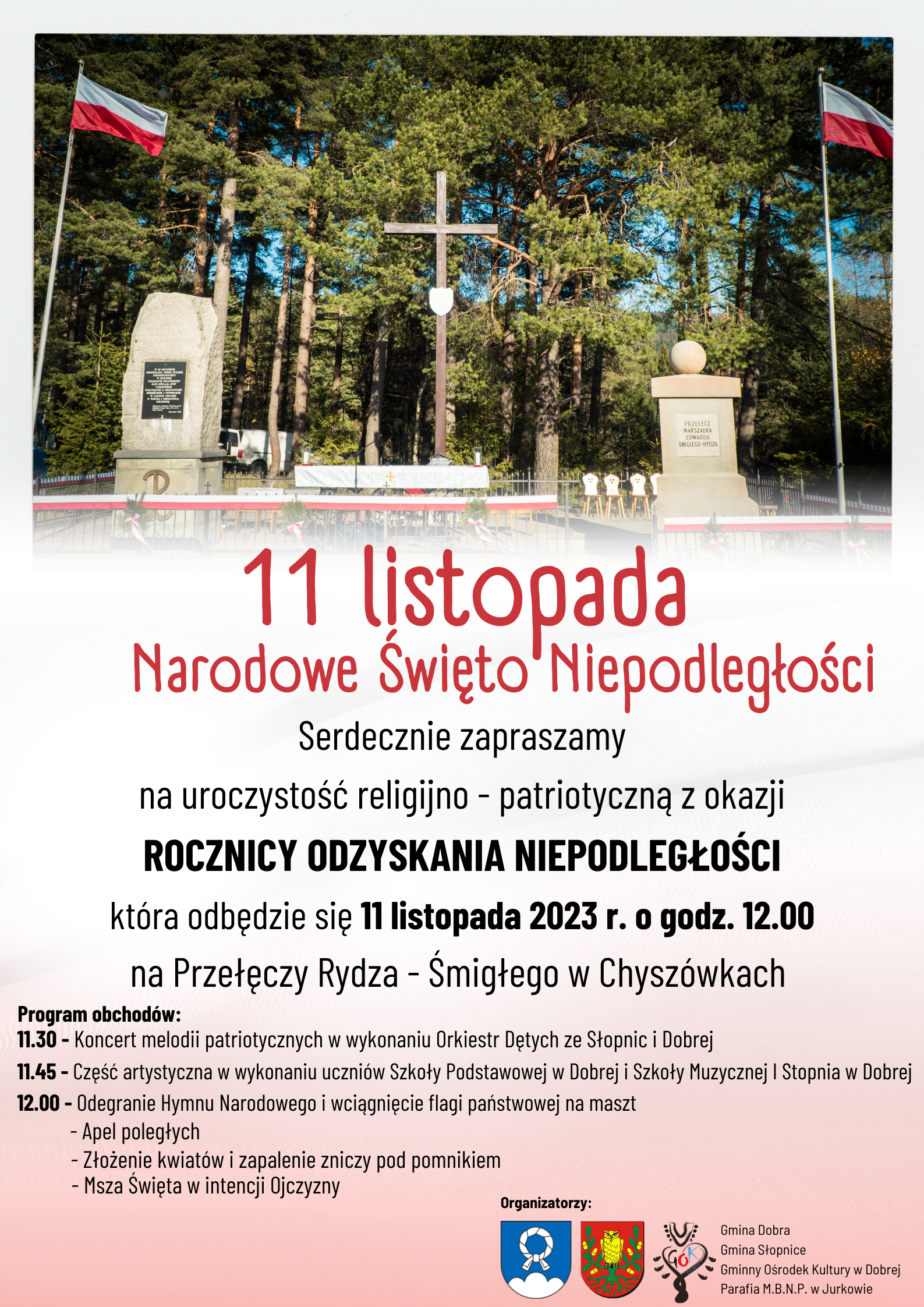 Narodowe Święto Niepodległości - 11 listopada 2023 r. Przełęcz Rydza - Śmigłego w Chyszówkach