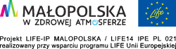 Logo województwa Małopolskiego z dopiskiem w zdrowej atmosferze
