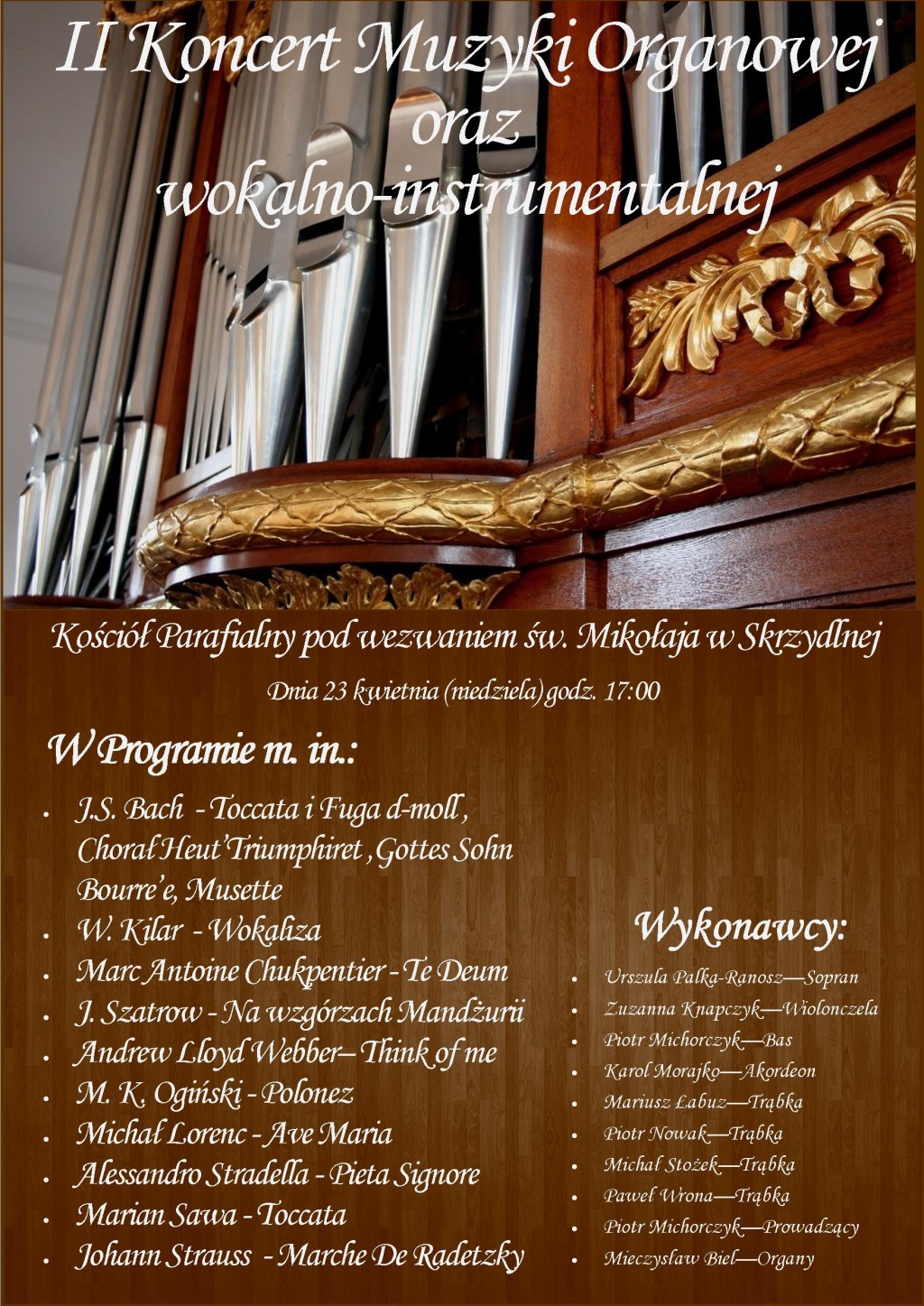 II Koncert Muzyki Organowej oraz wokalno-instrumentalnej