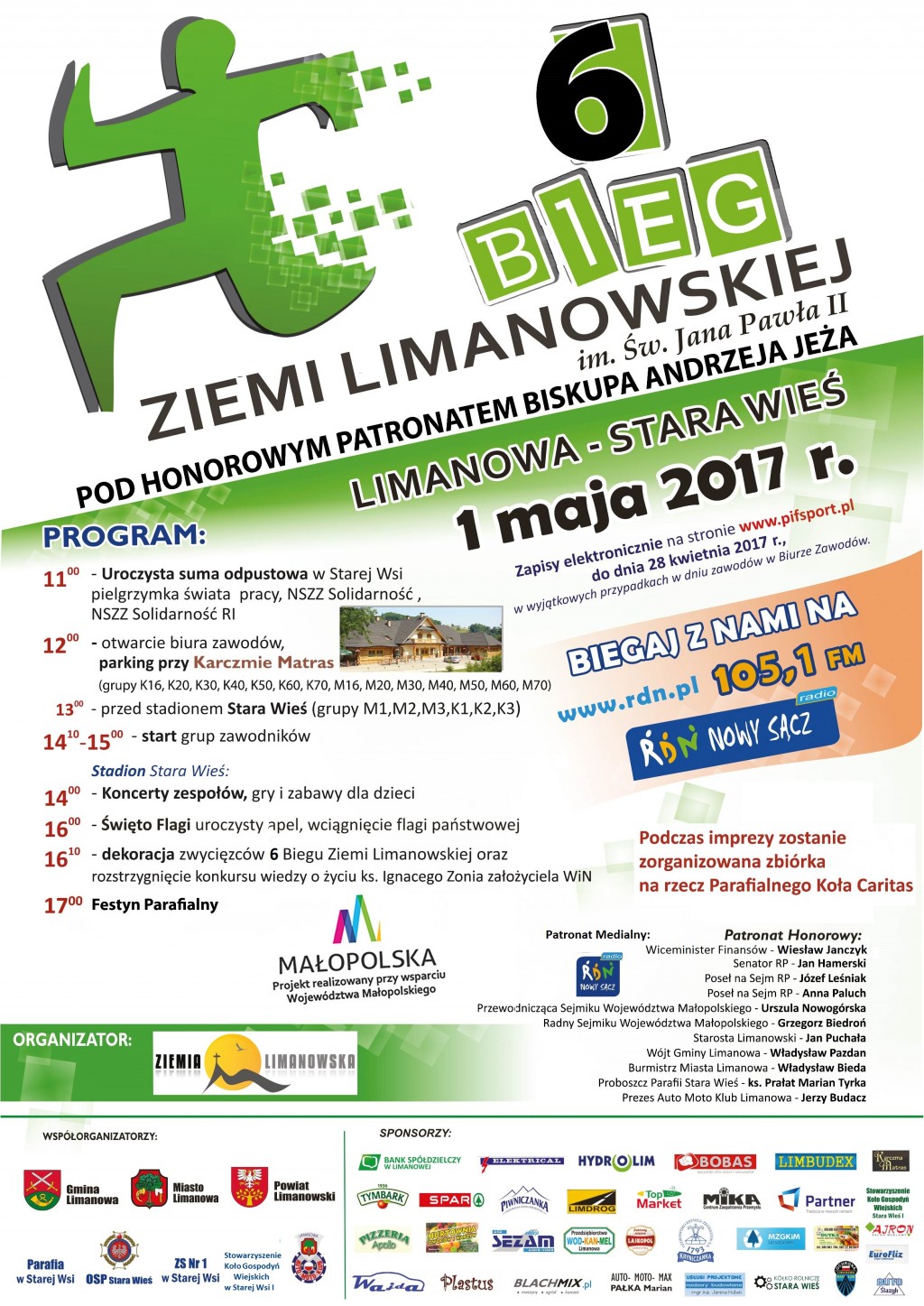 6 BIEG ZIEMI LIMANOWSKIEJ - 1 MAJ 2017