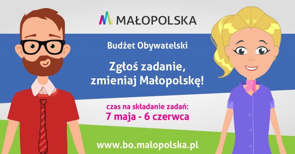 Ruszył nabór zadań do 3. edycji Budżetu Obywatelskiego Województwa Małopolskiego