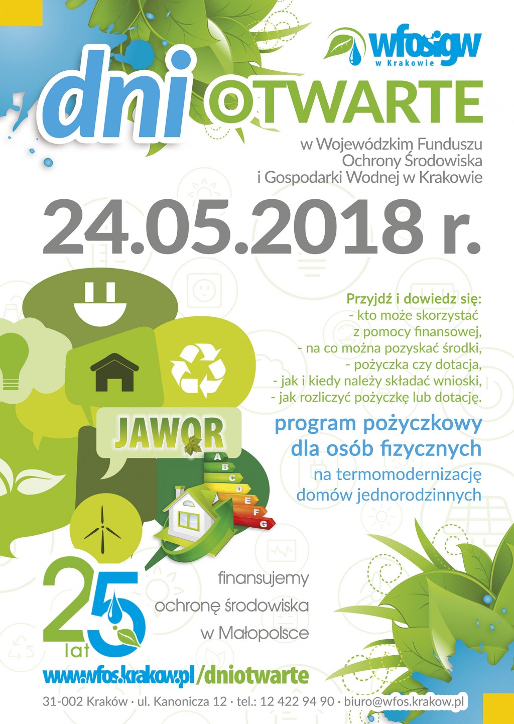 Dzień Otwarty w WFOŚiGW w Krakowie - 24 maja 2018 r.