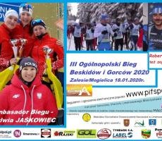 III Ogólnopolski Bieg Beskidów i Gorców - 18 stycznia 2020 r. Zalesie
