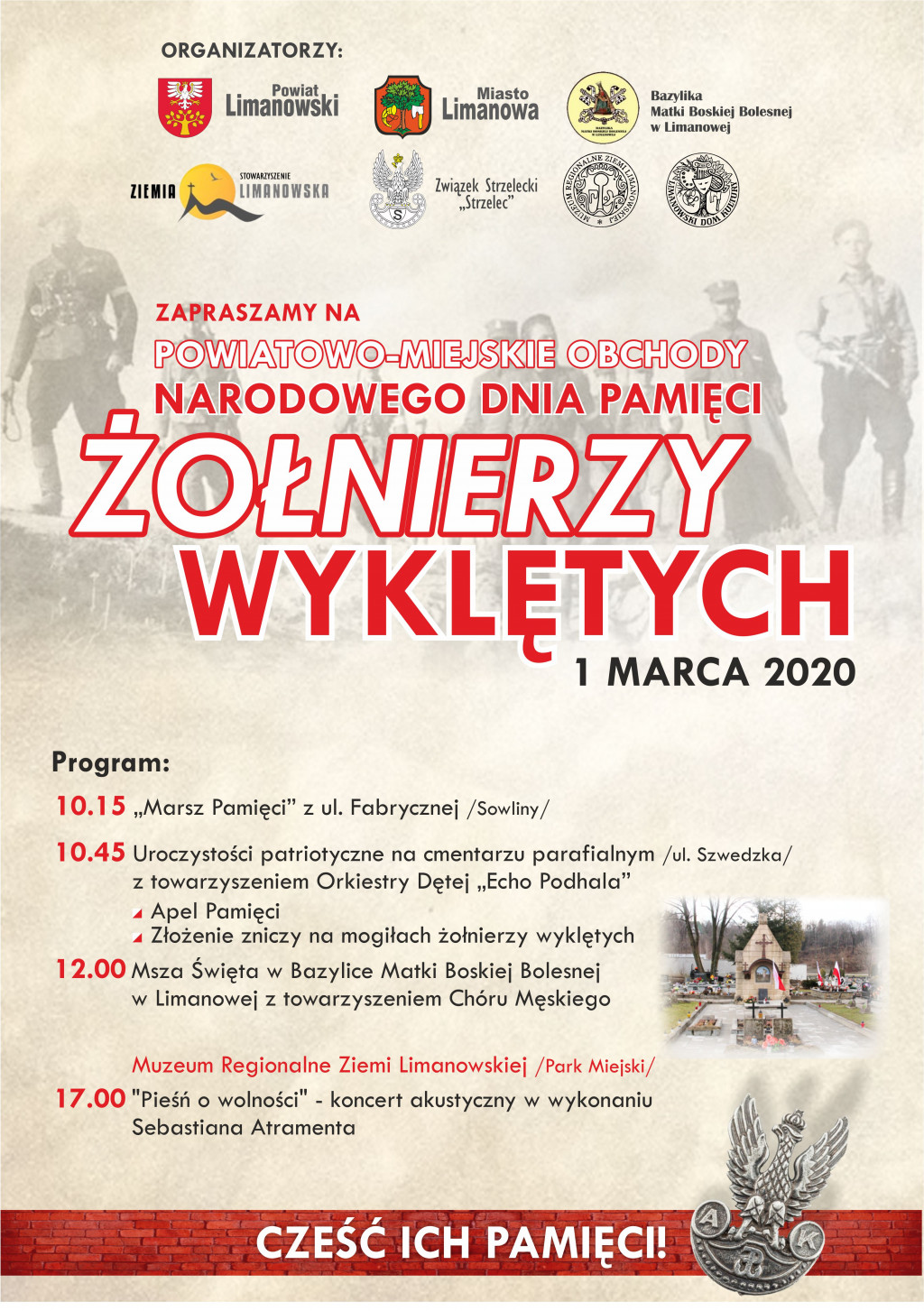 Narodowy Dzień Pamięci Żołnierzy Wyklętych - Limanowa 1.03.2020 r.