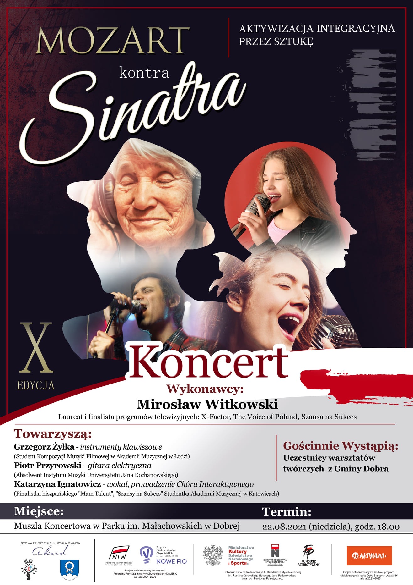 „Mozart kontra Sinatra – Aktywizacja Integracyjna przez Sztukę” X-edycja - 22 sierpnia 2021 r.