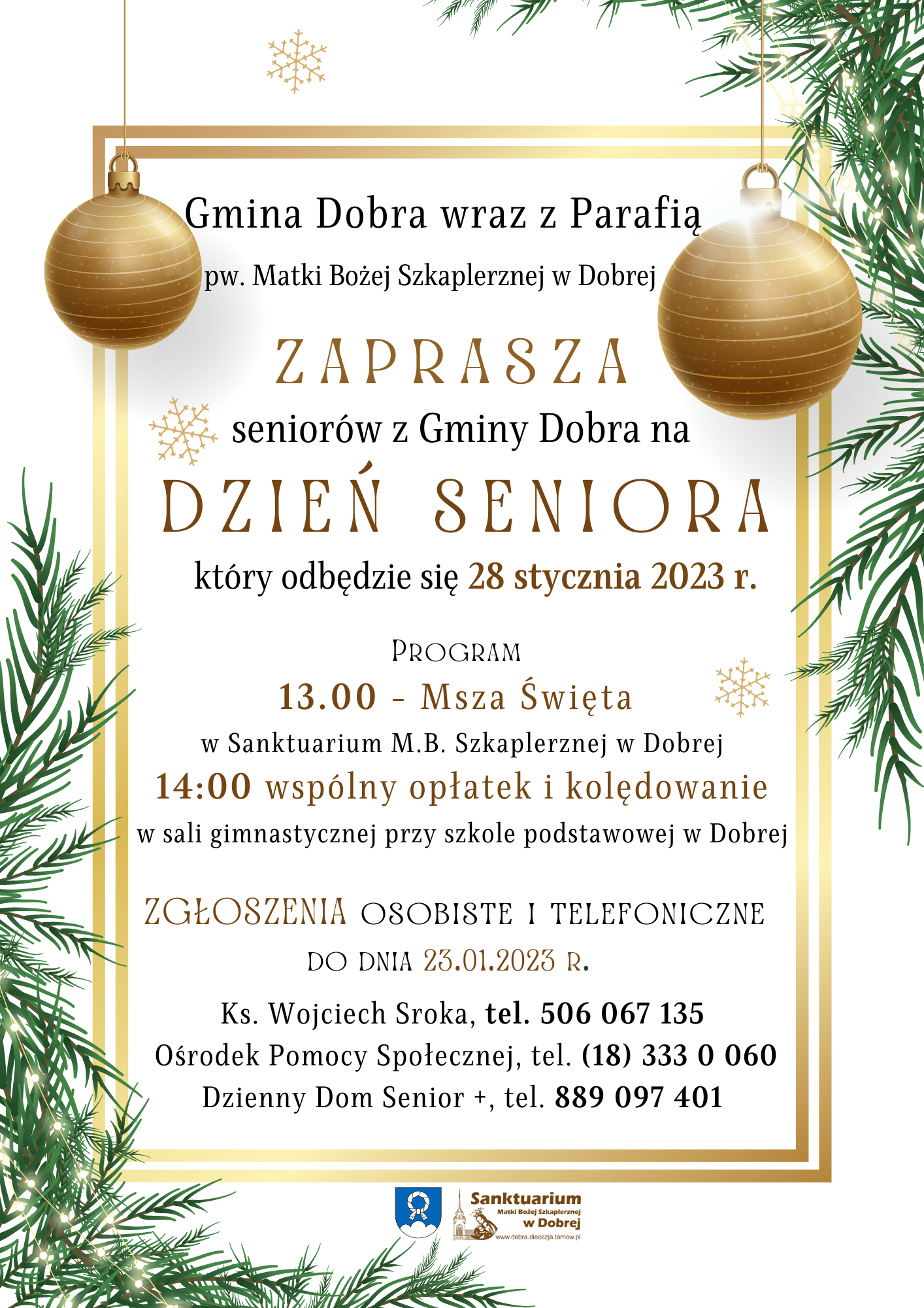 Dzień Seniora w Gminie Dobra - 28.01.2023 r.