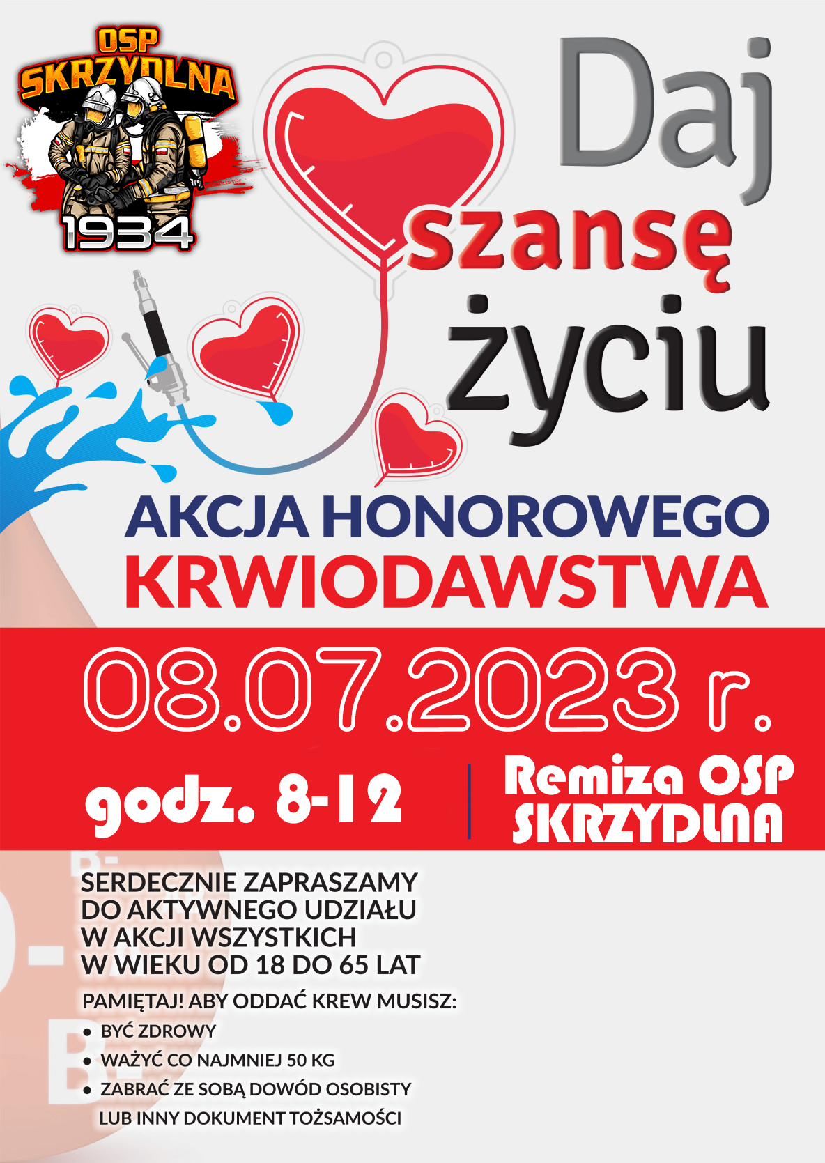 AKCJA HONOROWEGO KRWIODAWSTWA - 8.07.2023 SKRZYDLNA