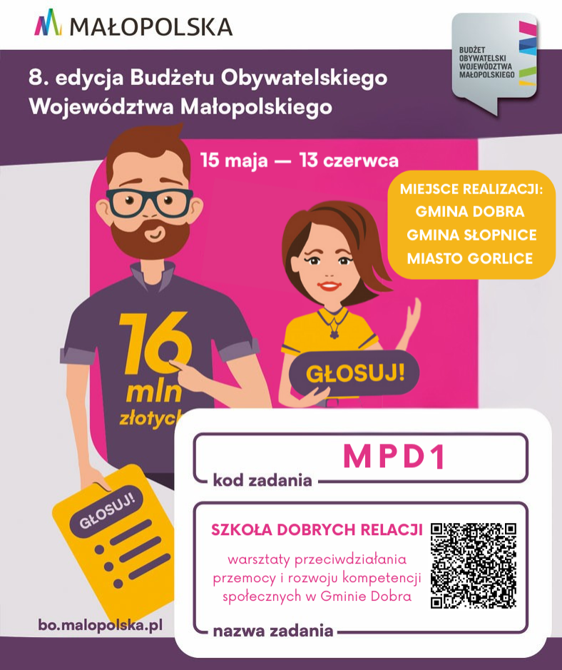 Oddaj głos w 8. edycja Budżetu Obywatelskiego Województwa Małopolskiego